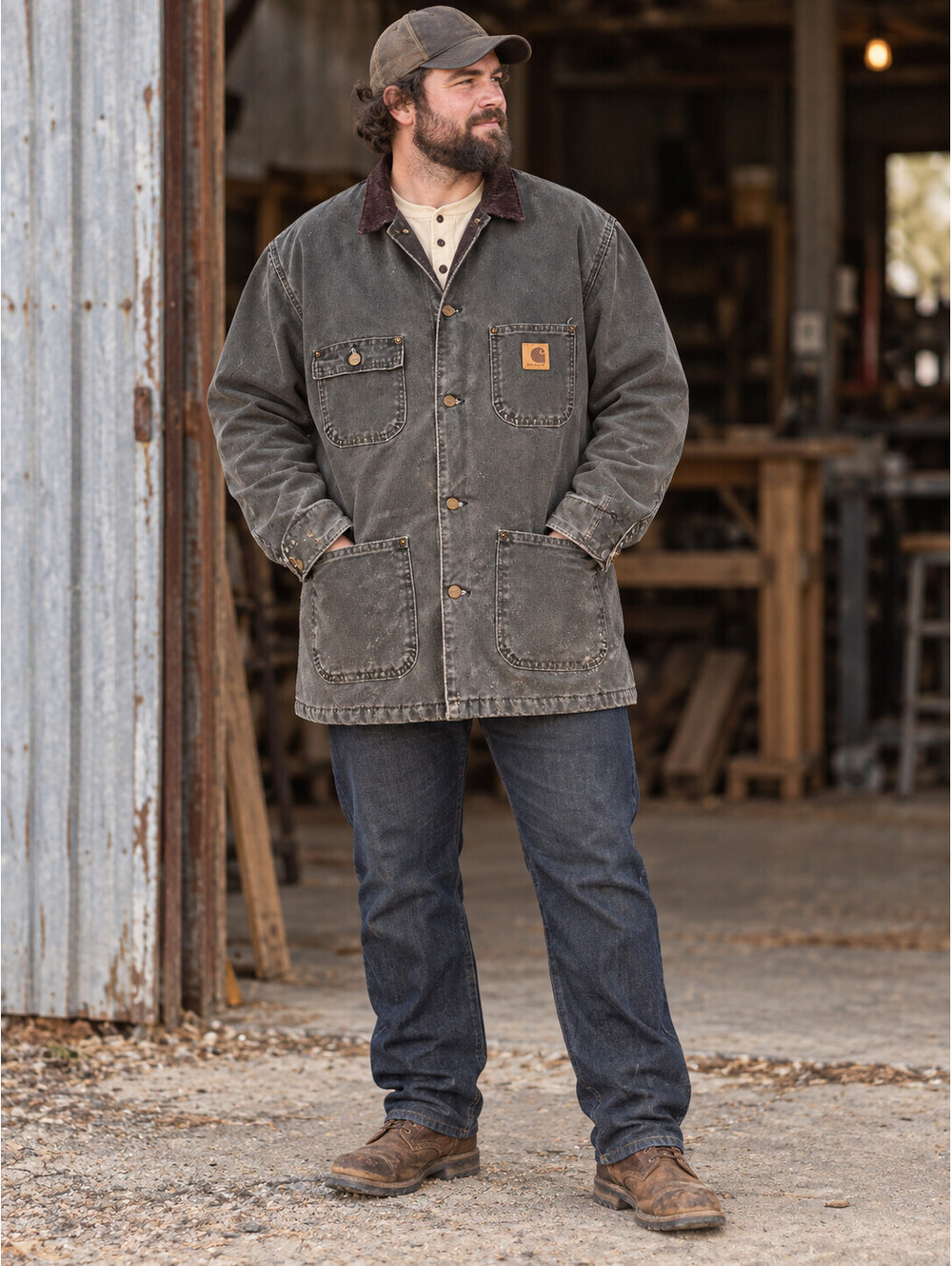 Vintage Carhartt C02 MDT Chore Coat XLT USA Union Workwear Patina